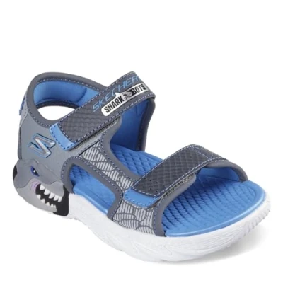 Afbeelding van Skechers Creature Splash Sandalen voor kinderen, Maat: 28, Charcoal/blue/gray Soft synthetic