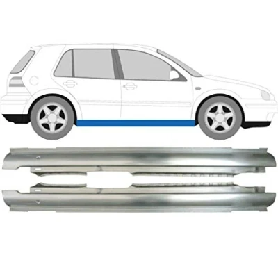 Afbeelding van Reparatiepanelen voor deurdorpels/SET van 2/Vervangingen Volkswagen Golf 4 &amp; Bora 5 deuren 1997 2004/Ongelakt hq staal/Voor beide zijden de auto/Bevestig roest op uw auto!