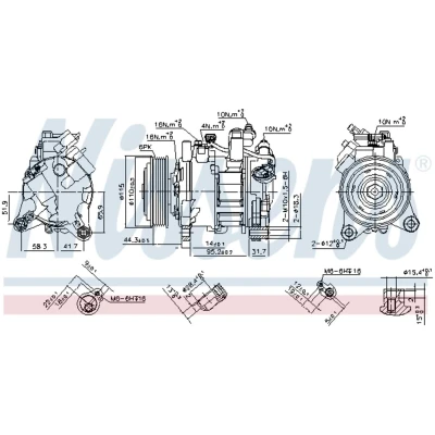 Afbeelding van Nissens Airco compressor 890397