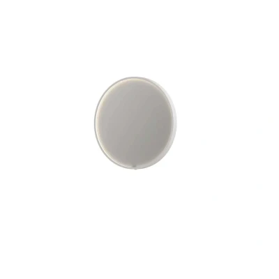 Afbeelding van INK SP24 Spiegel 60x4x60cm LED onder en boven colour changing dimbaar Spiegelverwarming rond in stalen kader Aluminium Mat wit