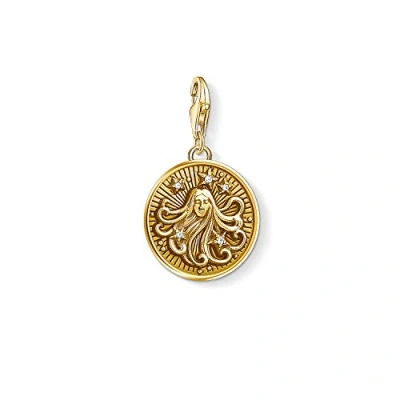 Afbeelding van Thomas Sabo Bedelhanger voor dames en heren, sterrenbeeld, maagdvrouw Charm Club 925 sterling zilver, verguld 1657 414 39