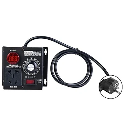 Afbeelding van Elektronische spanningsregelaar, AC 220 V 4000 W SCR vermogensregelaar, motor, ventilator, toerentalregelaar, dimmer voor cirkelzaag, boormachine (EU stekker)