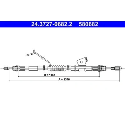 Afbeelding van ATE Handremkabel 24.3727 0682.2