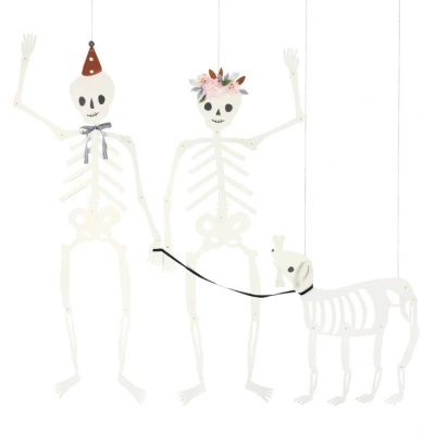 Afbeelding van Mega Skeletten koppeltje met hond (3st) Meri