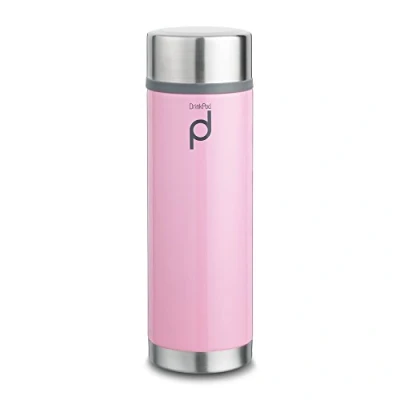Afbeelding van DrinkPod HW 350P Pioneer Flasks Dubbelwandige thermosfles van 18/10 roestvrij staal, roze, 350 ml, 0,35 l, 21 x 7 cm