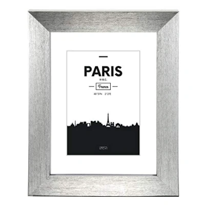 Afbeelding van Hama Kunststof fotolijst&quot;Paris&quot; (lijst 30 cm x 40 cm, rand 20 mm 15 mm, voor fotoformaat 28 spiegelglas, piepschuim, met haken) zilver
