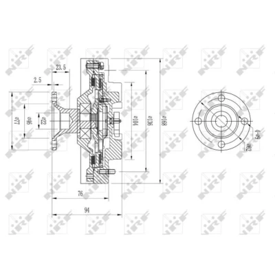 Afbeelding van Koppeling, radiateurventilator NRF 49621