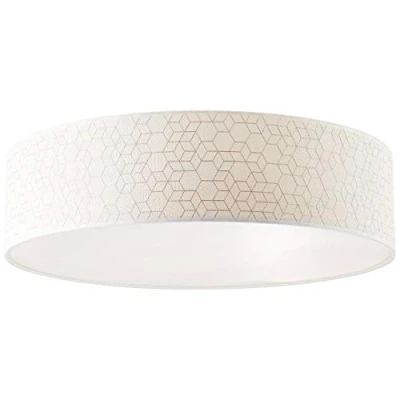 Afbeelding van Brilliant Leuchten Plafondlamp Galance 16 cm hoogte, ø 58 cm, e27, metaal/textiel, wit (1 stuk)