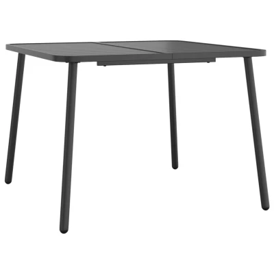 Afbeelding van Tuintafel 100x100x71 cm staal antracietkleurig