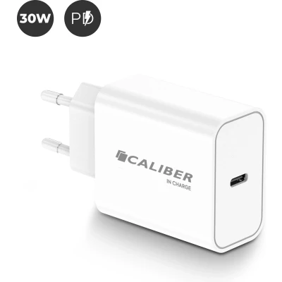 Afbeelding van USB C Oplader 30 Watt Snellader Adapter Power Distribution PD PPS Bedrade geschikt voor iPhone 15, iPad, Samsung Wit (PSP 30W)