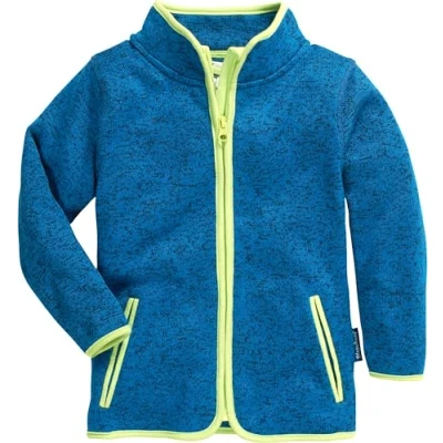 Afbeelding van Playshoes Gebreide fleecejas van polyester, fleece, uniseks, kinderen, Blauw, 74