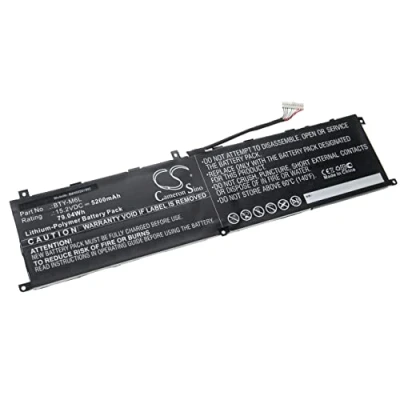 Afbeelding van vhbw Batterij vervanging voor MSI BTY M6L notebook (5200mAh, 15,2V, Li Polymeer)