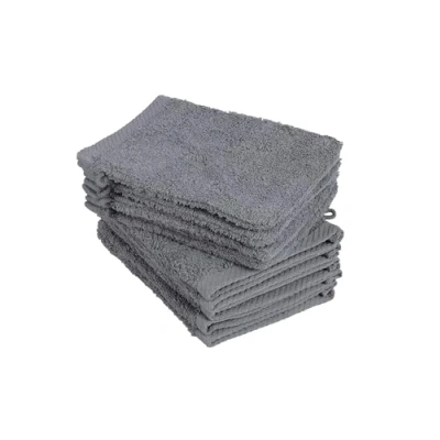 Afbeelding van Set van 10 washandjes, afmetingen 15 x 21 cm, antraciet, 100% katoen