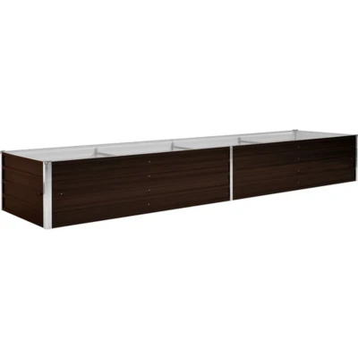 Afbeelding van Plantenbak verhoogd 320x80x45 cm gegalvaniseerd staal bruin