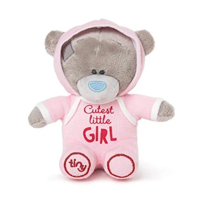 Afbeelding van Me To You Tiny Tatty Teddy &#039;Leukste kleine meisje&#039; bier in roze babygrow Officiële collectie
