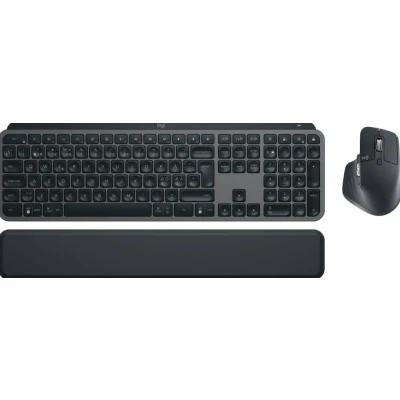 Afbeelding van Logitech MX Keys S Combo: Master 3S, &amp; Palm Rest Grafiet, Pan Nordic QWERTY indeling
