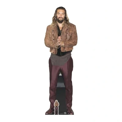 Afbeelding van STAR CUTOUTS Jason Momoa Uitsparing met mini tafelblad, karton, meerkleurig, lifsize