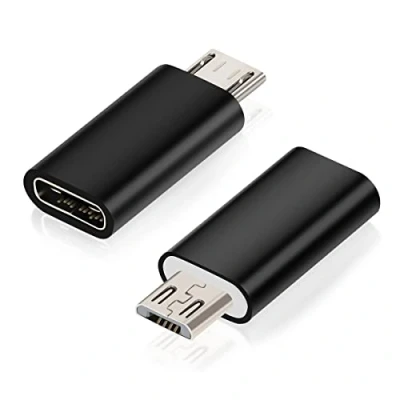 Afbeelding van BabyElf USB C Adapter (2 Pack), Type Vrouwelijke naar Micro Mannelijke Ondersteuning Data Sync, Compatibel met Galaxy S7/S7 Edge, Nexus 5/6 en apparaten