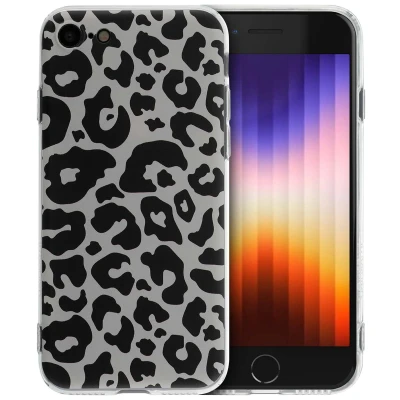 Afbeelding van Apple iPhone 7 Hoesje Siliconen en TPU (zacht) iMoshion Softcase/Backcover Leopard Transparent Telefoonhoesje