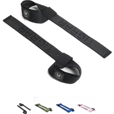 Afbeelding van Tigrar weightlifting lifting straps Fitness Padded Nylon Zwart