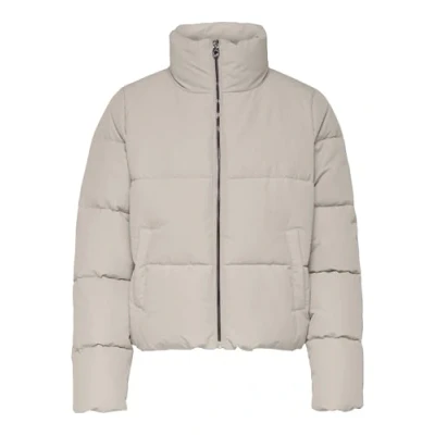 Afbeelding van ONLY Onldolly Short Puffer Jacket Winterjas, Dames, Maat: Large, Pumice stone