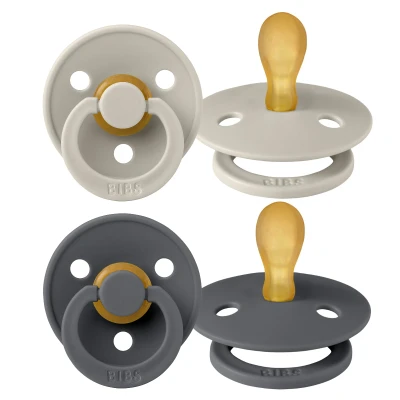 Afbeelding van BIBS Colour Fopspeen Symmetrisch Stage 1 Sand/Iron Duopack