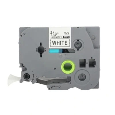 Afbeelding van BROVACS 1 pak zwart op wit gelamineerde labeltape compatibel voor Brother P Touch labelprinter TZ 251 TZe 24 mm inch OPA4251