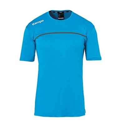 Afbeelding van Kempa Emotion 2.0 Poly SS Shirt Heren Sportshirt Maat S Mannen blauw/grijs