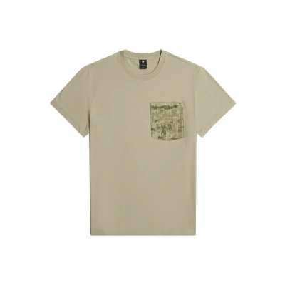 Afbeelding van G STAR Shadow CAMO Pocket Tshirt print, Heren, Maat: Large, Light toggee