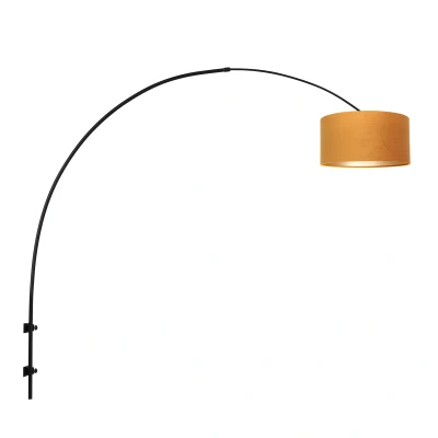 Afbeelding van Steinhauer Sparkled Light wandlamp zwart met goud verstelbaar