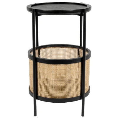 Afbeelding van Puur Snogge bijzettafel 30 cm zwart Rotan
