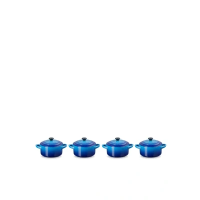 Afbeelding van Le Creuset Mini Braadpan Azure 10 cm set 4 stuks