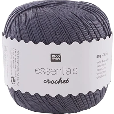Afbeelding van Rico Design Essentials Crochet, 100 procent katoen, muis grijs