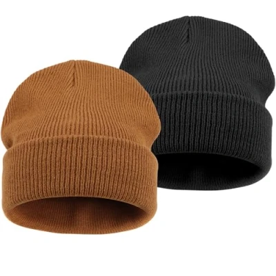 Afbeelding van DRESHOW 2 Stuks Toddler Beanie Kids Winter Hoeden Kinderen Zacht Knit Unisex Muts voor Baby Jongens Meisjes Warm Cap Beanies 6 Maanden 7 Jaar