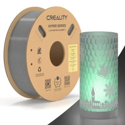 Afbeelding van Creality Hyper PETG filament, grijs filament 1,75 mm 1 kg, 3D printerfilament PETG, dimensionale nauwkeurigheid +/ 0,03 mm, printmaterialen voor de meeste printers, 2,2 lbs/spoel