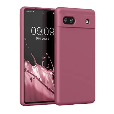 Afbeelding van kwmobile telefoonhoesje geschikt voor Google Pixel 6a Hoesje met siliconen coating Smartphone case in orchidee lila