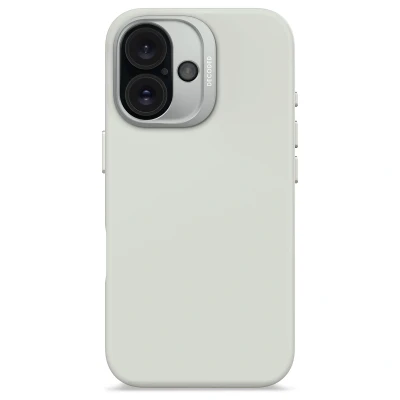 Afbeelding van Apple iPhone 16 MagSafe Hoesje Siliconen en TPU (zacht) Decoded Softcase/Backcover Lichtgrijs Telefoonhoesje