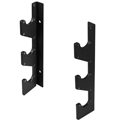 Afbeelding van Yes4All Horizontale wandgemonteerde halterhouder met beschermende UHMW kunststoflaag hangend rek voor halter, verzwaarde trainingsbalk en lattrekstang halterrek