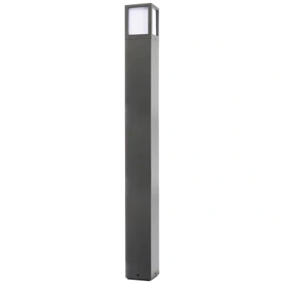 Afbeelding van Deko Light Tuinpadverlichting Facado II, hoogte 100 cm, hoekig, donkergrijs/opaal