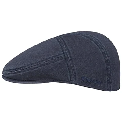 Afbeelding van Stetson Paradise platte pet van katoen voor heren, wit, met uv bescherming 40+, herenpet katoen, pet, maat S, 54 55 cm, de zomer/winter, wit