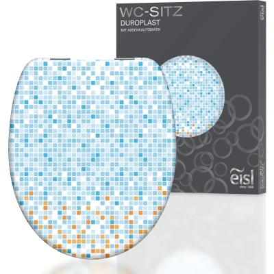 Afbeelding van EISL MOSAIK Duroplast WC Bril met soft close grijs ED82119