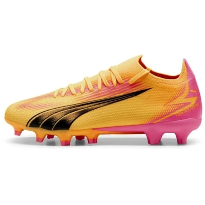 Afbeelding van Puma Ultra Match FG/AG Voetbalschoenen met kunststof noppen, Dames, Maat: 40, Sun stream/black/sunset glow Textiel/ synthetisch