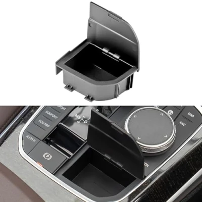 Afbeelding van NIYATA 1 stuks middenconsole opbergvak met deksel, compatibel BMW 1, 3, 4, serie X3, X4, X5, X6, X7, Z4, F40, F44, G20, G26, G01, G02, G05, G06, G07, I4, I3