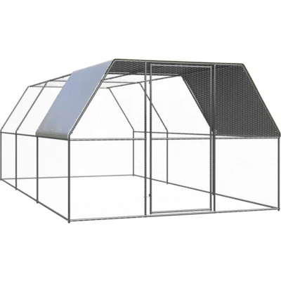 Afbeelding van VidaXL Kippenhok 3x6x2 m gegalvaniseerd staal