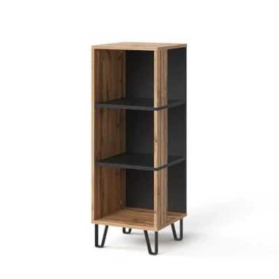 Afbeelding van Vicco Boekenkast Amber, eiken Wotan, 36 x 100 cm met 3 vakken