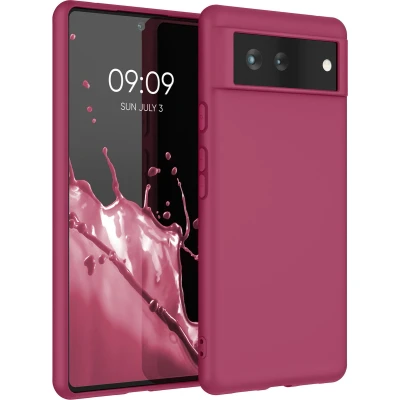 Afbeelding van kwmobile telefoonhoesje compatibel met Google Pixel 6 hoesje Zachte case voor smartphone Back cover in fuchsia