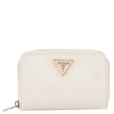 Afbeelding van Guess Cresidia Medium Zip Around Dames Portemonnee Off White