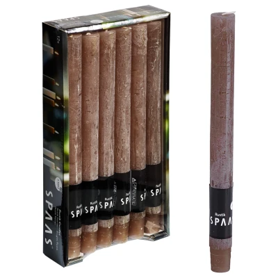 Afbeelding van Spaas Dinerkaars Rustiek Ø21x250 mm Branders Taupe Ca. 10 H