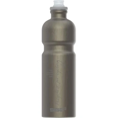 Afbeelding van Sigg 6006.40 Move MyPlanet ™ Smoked Pearl fietsfles (0,75 l), klimaatneutrale en lekvrije fietsdrinkfles, vederlichte fietssportfles van aluminium, Made in Switzerland,Gerookte parel