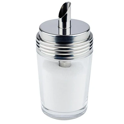 Afbeelding van APS suikerdispenser, suiker of melk dispenser gemaakt van glas, met roestvrij staal 18/8 schroefdop, 6,5 x cm, 14,5 cm hoogte.